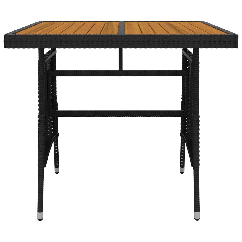 Outdoor Dining Set | Black | PE rattan, steel, solid acacia wood