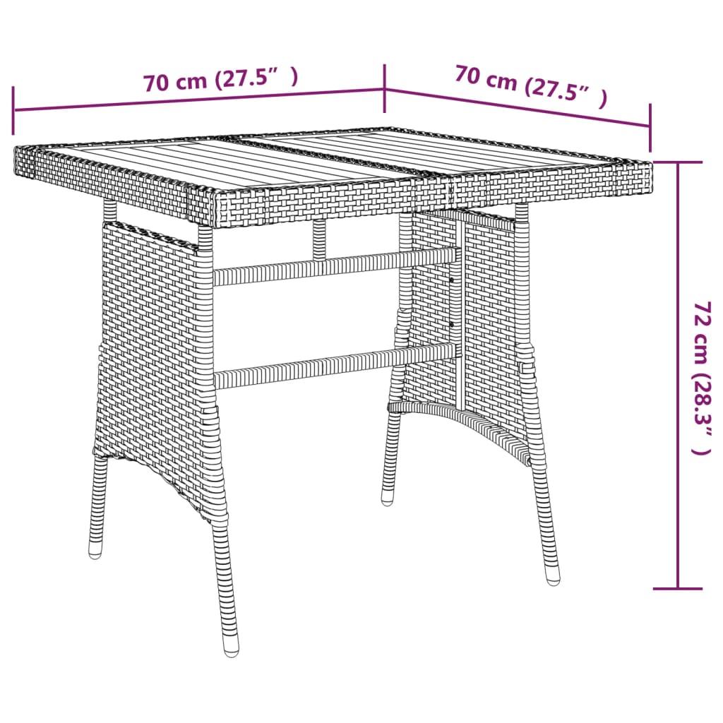 vidaXL 5 Piece Outdoor Dining Set Poly Rattan Black