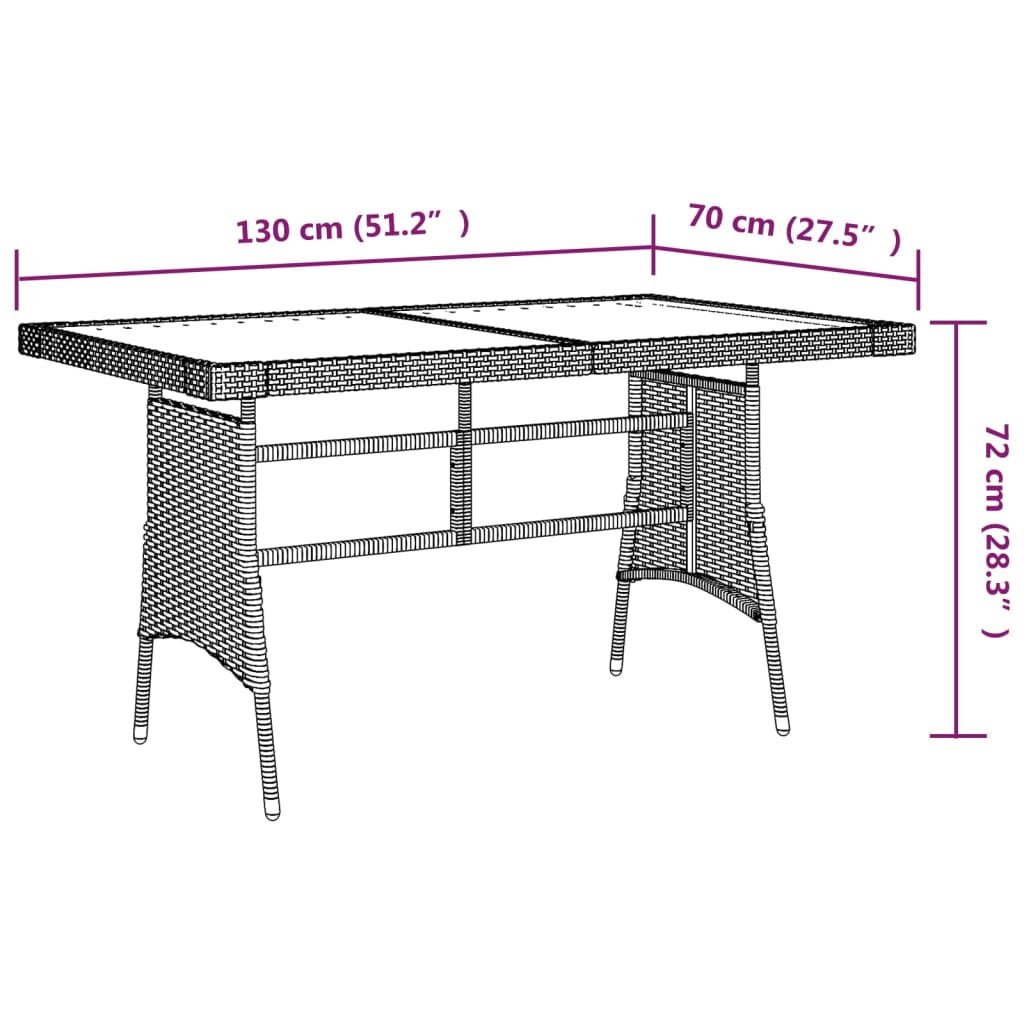 Outdoor Dining Set | Black | PE rattan | Large | Ergonomic