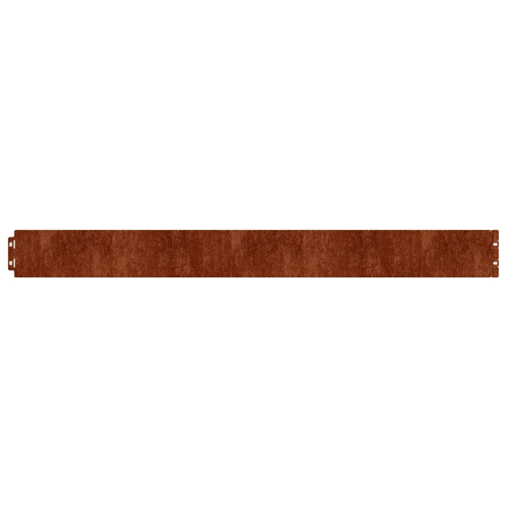 Lawn Edging 10 pcs 10 x 103 cm Weathering Steel Rusty