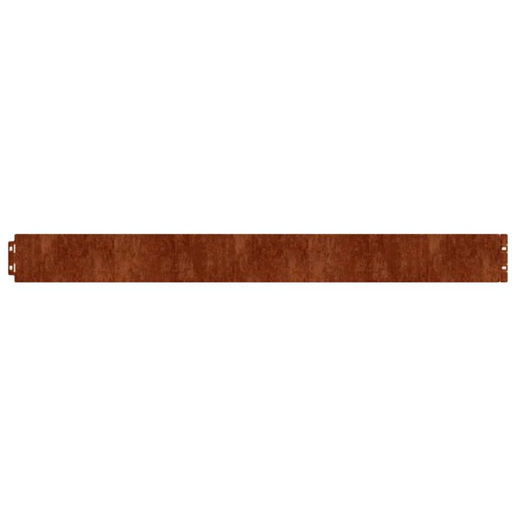 Lawn Edging 50 pcs 10 x 103 cm Weathering Steel Rusty