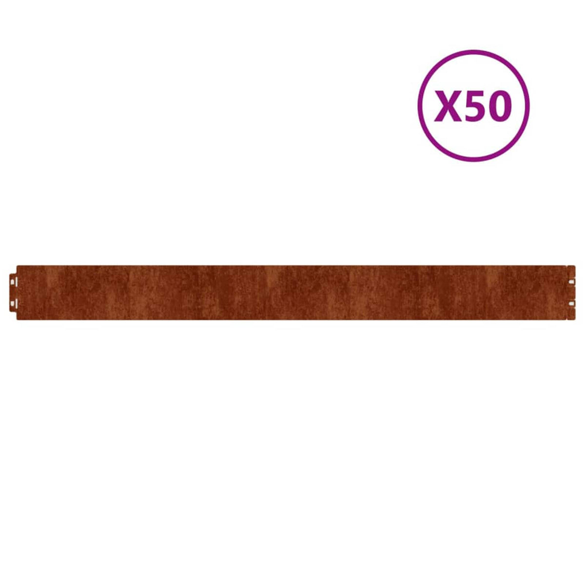 Lawn Edgings 50 pcs 10x103 cm Flexible Corten steel