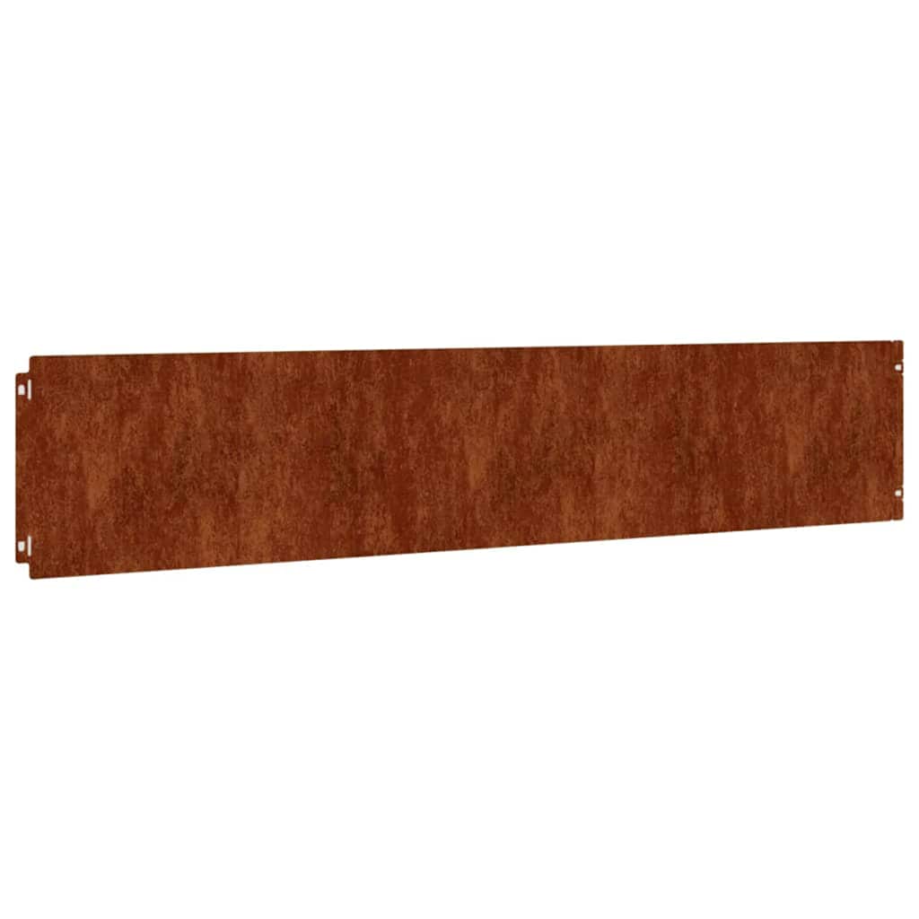 Lawn Edging 10 pcs 20 x 103 cm Weathering Steel Rusty