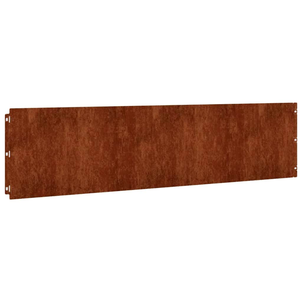 Lawn Edging 10 pcs 25 x 103 cm Weathering Steel Rusty
