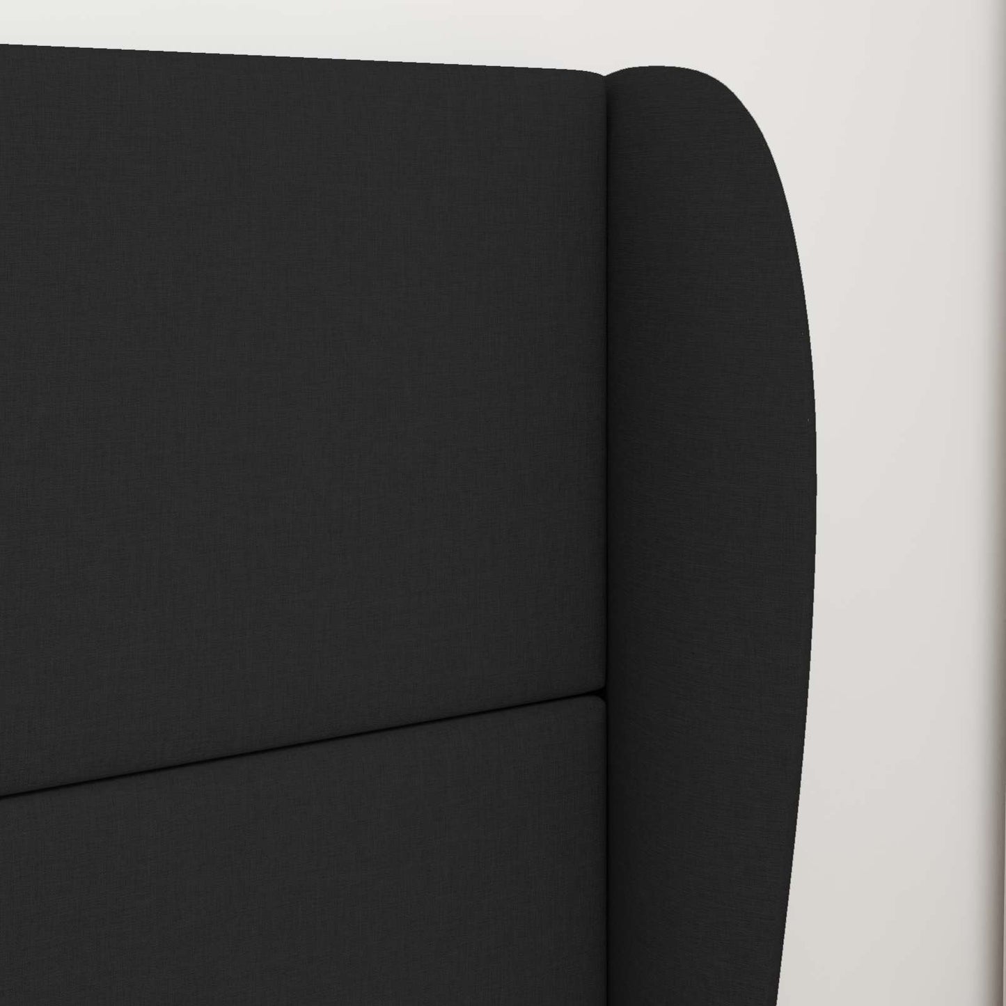 Headboard Ear Black 80 x 23 x 6 cm Fabric