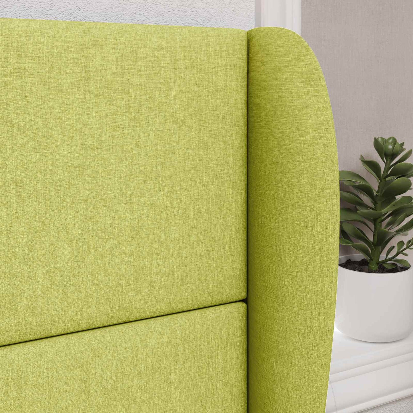 Headboard Ear Green 80 x 23 x 6 cm Fabric
