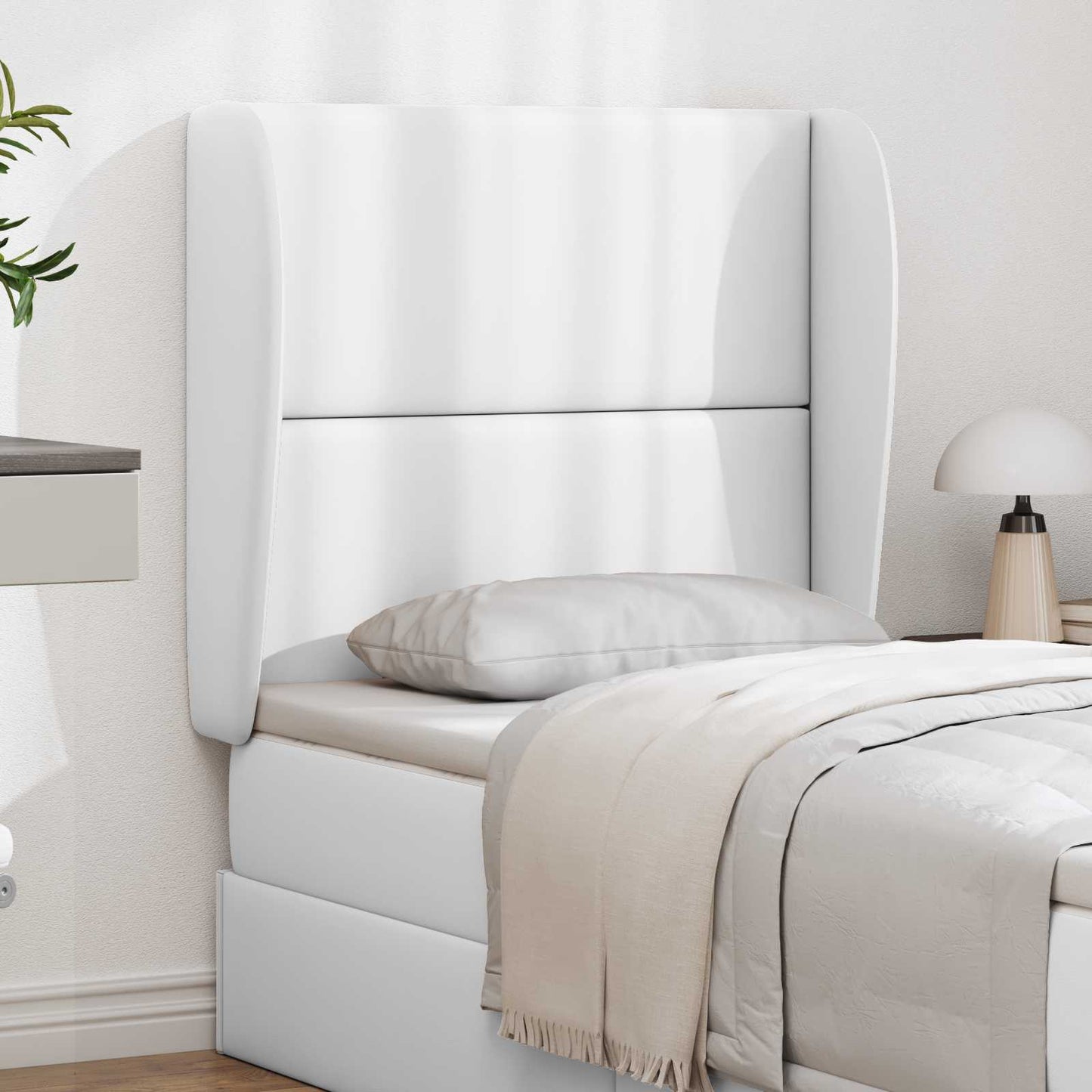 Headboard Ear White 80 x 23 x 6 cm PVC
