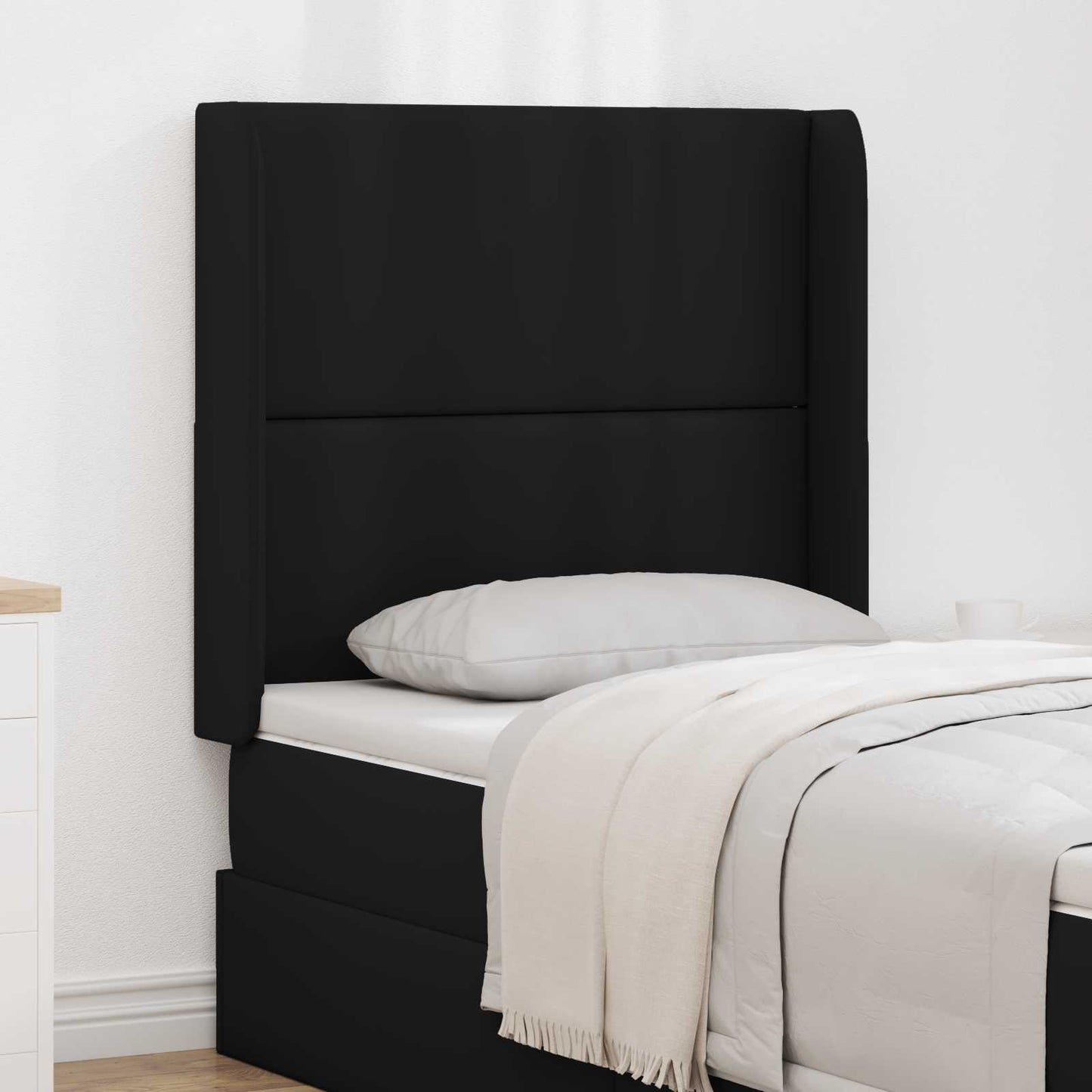 Headboard Ear Black 80 x 16 x 4 cm PVC