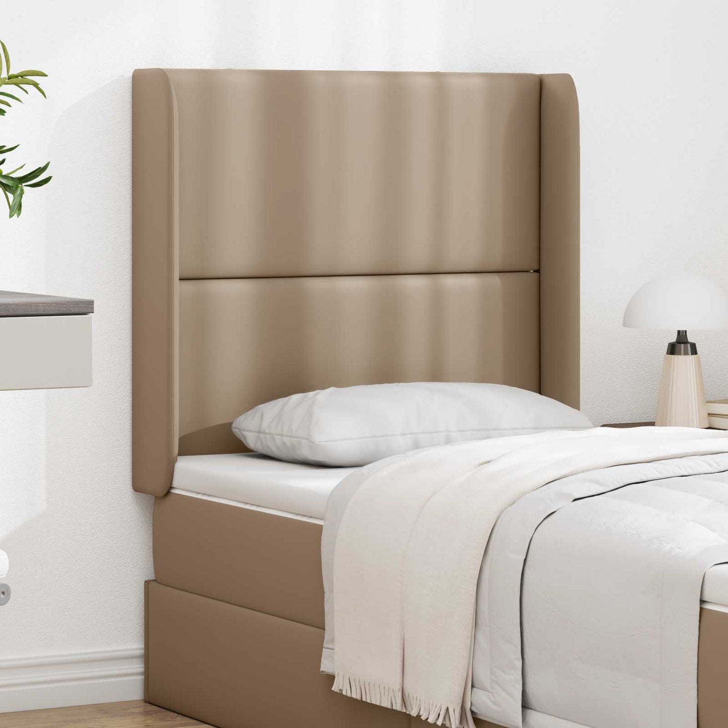 Headboard Ear Brown 80 x 16 x 4 cm PVC