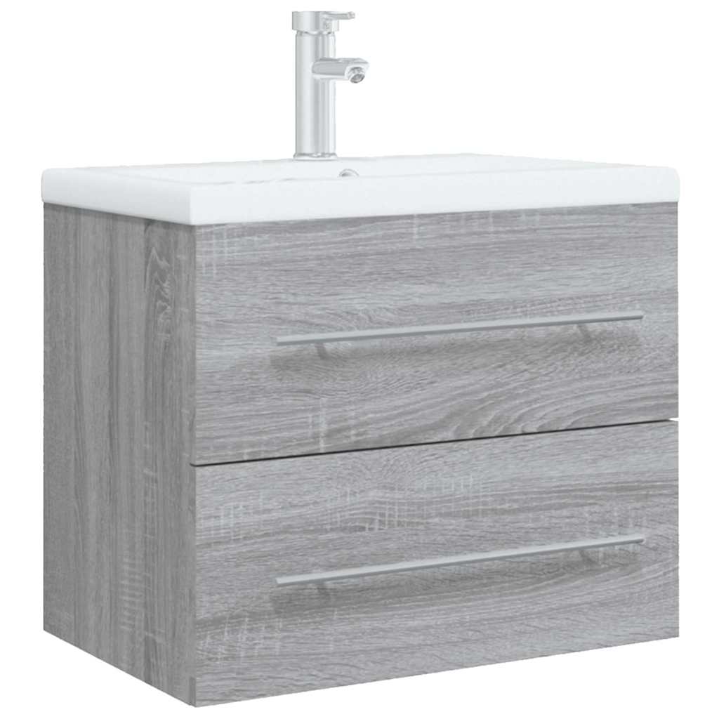 Sink Cabinet with Built-in Basin Grey Sonoma Engineered Wood