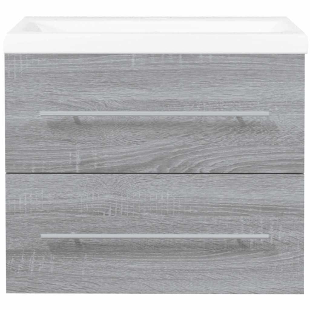 Sink Cabinet with Built-in Basin Grey Sonoma Engineered Wood