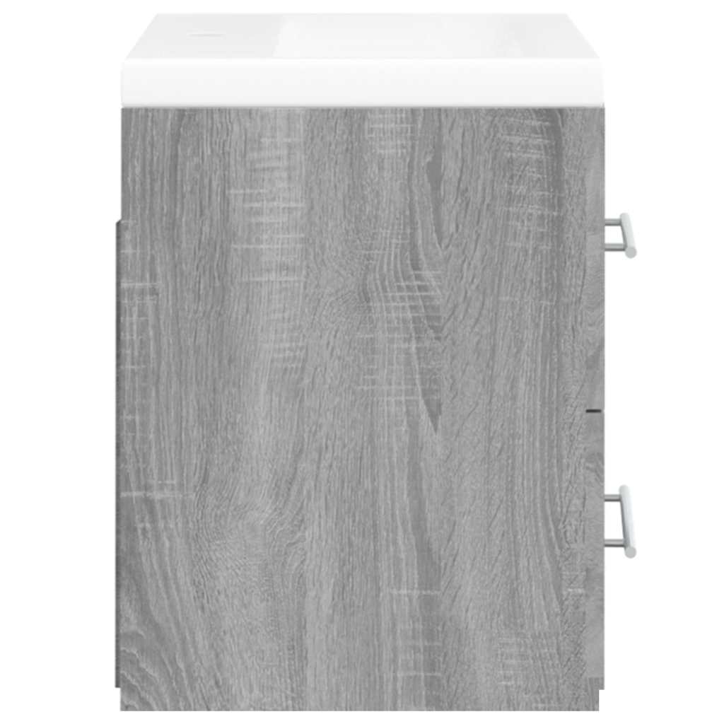 Sink Cabinet with Built-in Basin Grey Sonoma Engineered Wood