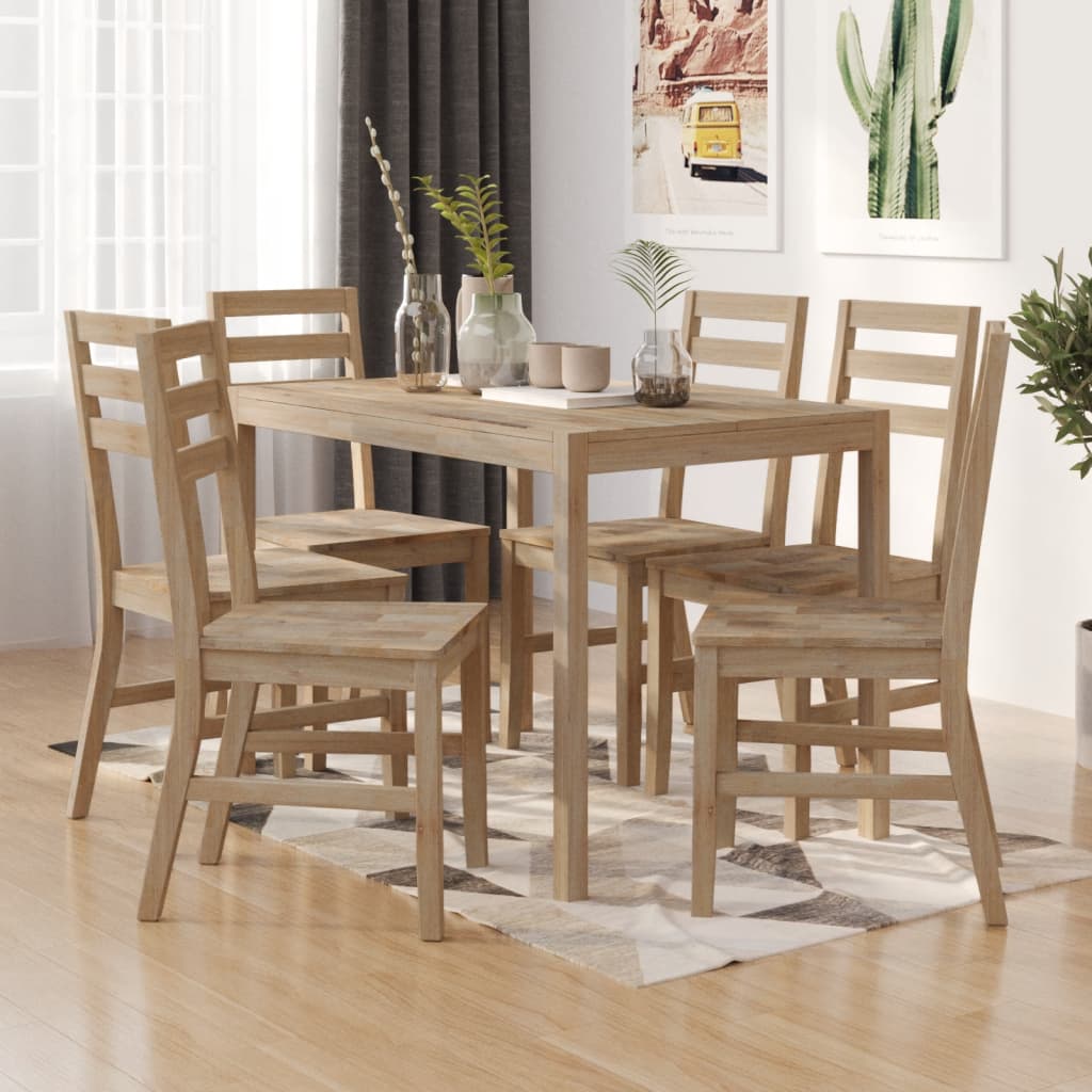 Dining Set | Brown | Solid acacia wood | Standard | Durable | Dining Set