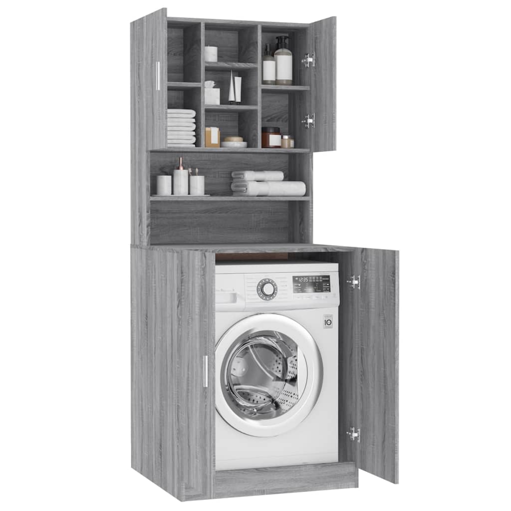 vidaXL Washing Machine Cabinet Grey Sonoma Engineered Wood