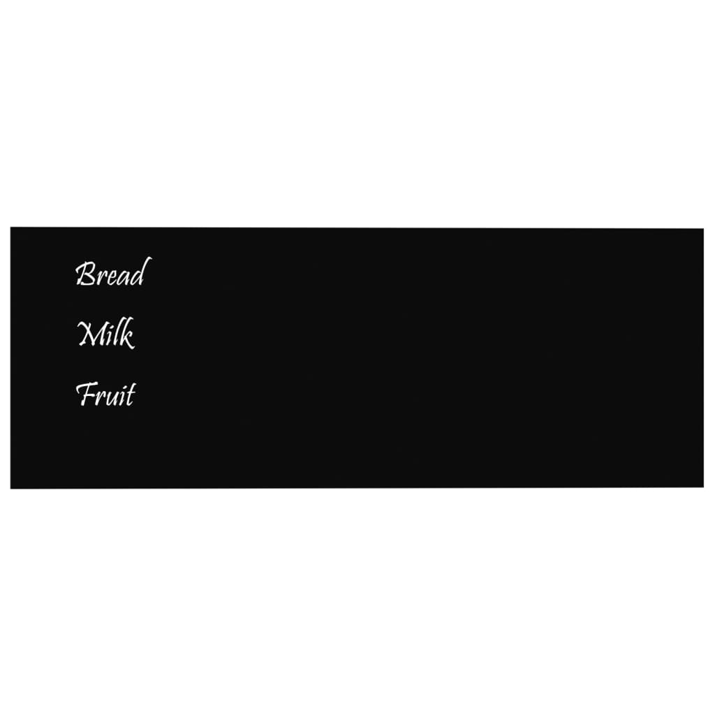 vidaXL Wall-mounted Magnetic Board Black 80x30 cm Tempered Glass