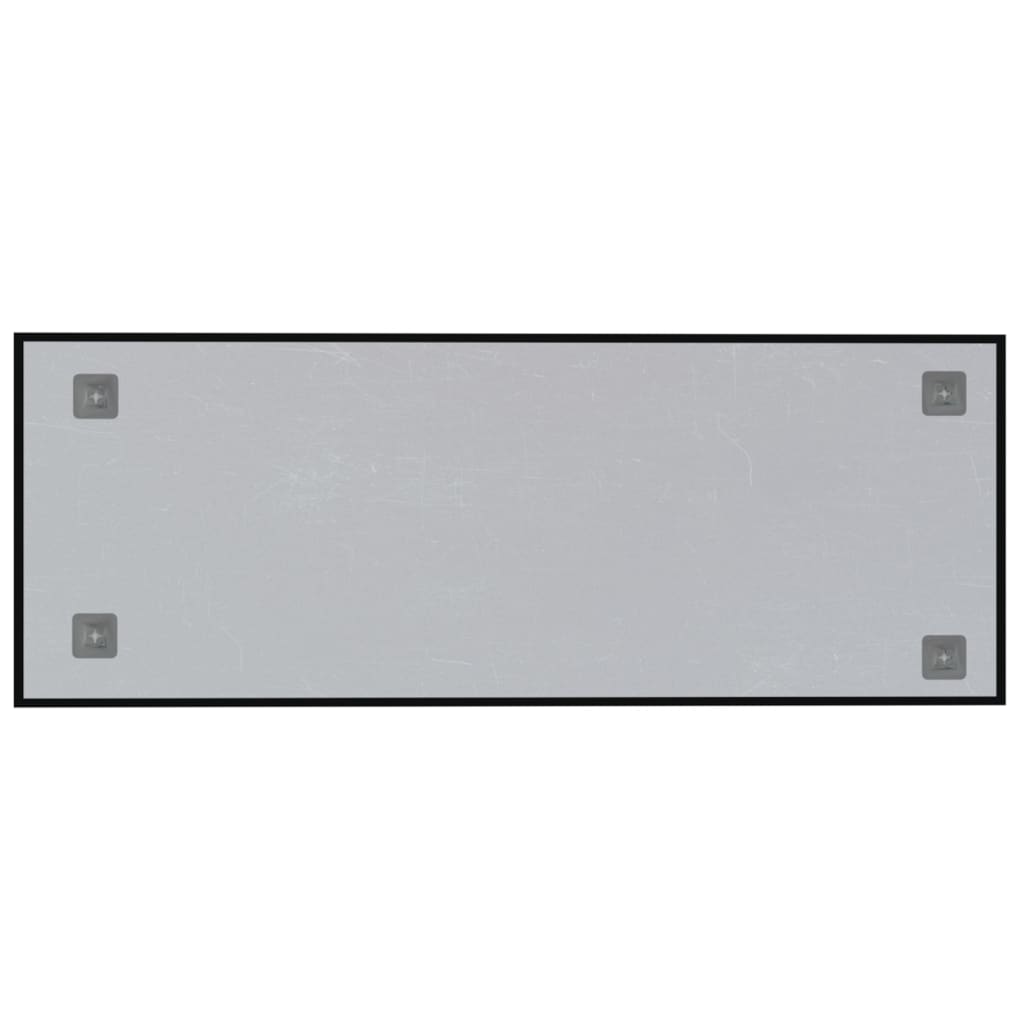 vidaXL Wall-mounted Magnetic Board Black 80x30 cm Tempered Glass