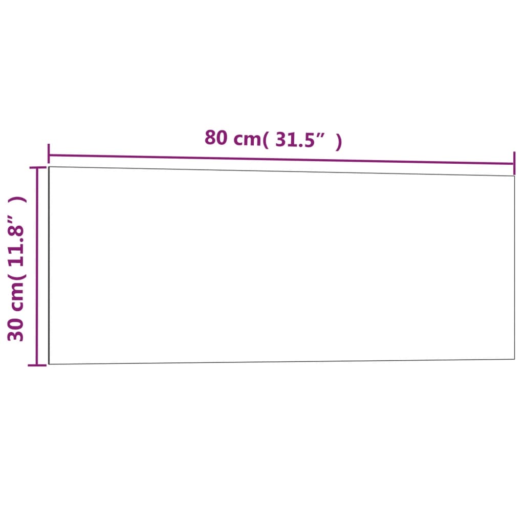 vidaXL Wall-mounted Magnetic Board Black 80x30 cm Tempered Glass