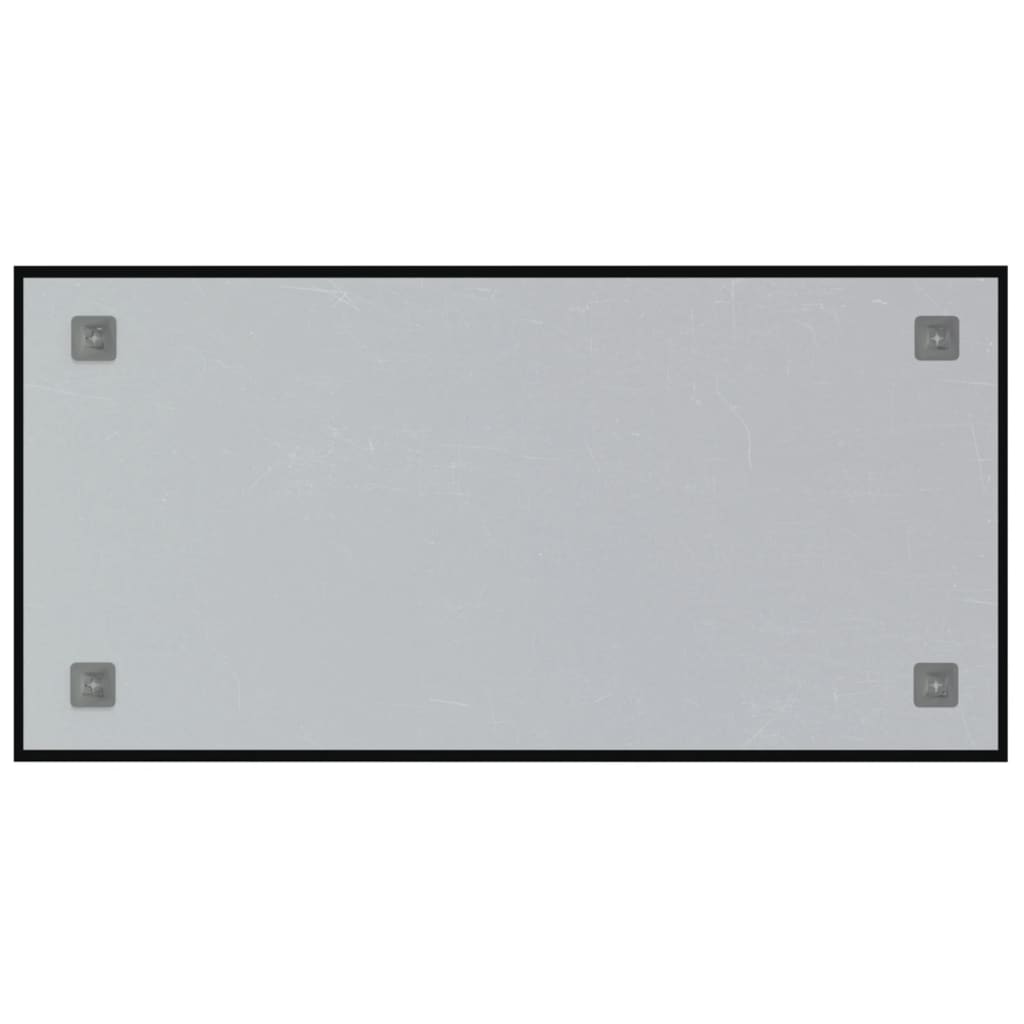 vidaXL Wall-mounted Magnetic Board Black 80x40 cm Tempered Glass