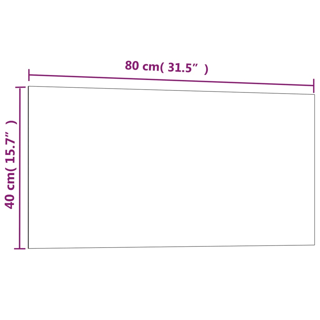 vidaXL Wall-mounted Magnetic Board Black 80x40 cm Tempered Glass