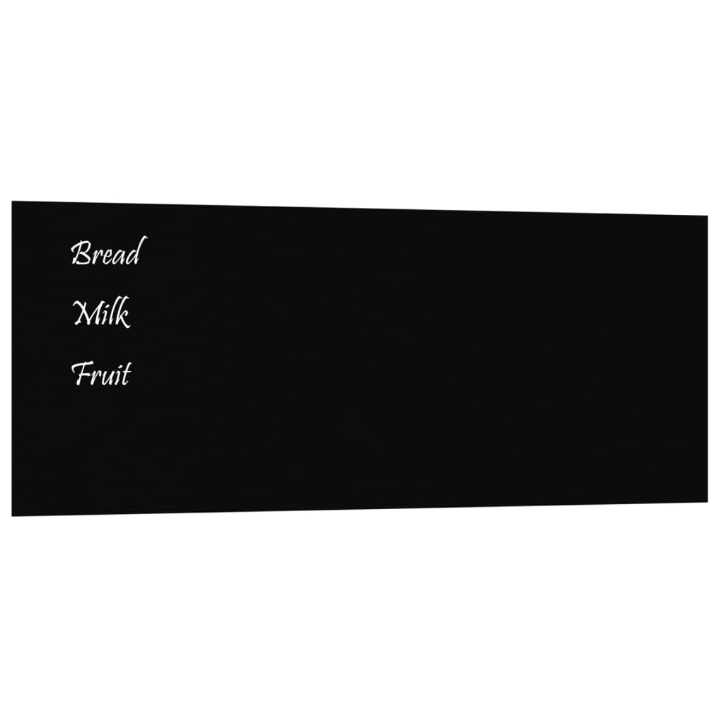 vidaXL Wall-mounted Magnetic Board Black 100x40 cm Tempered Glass