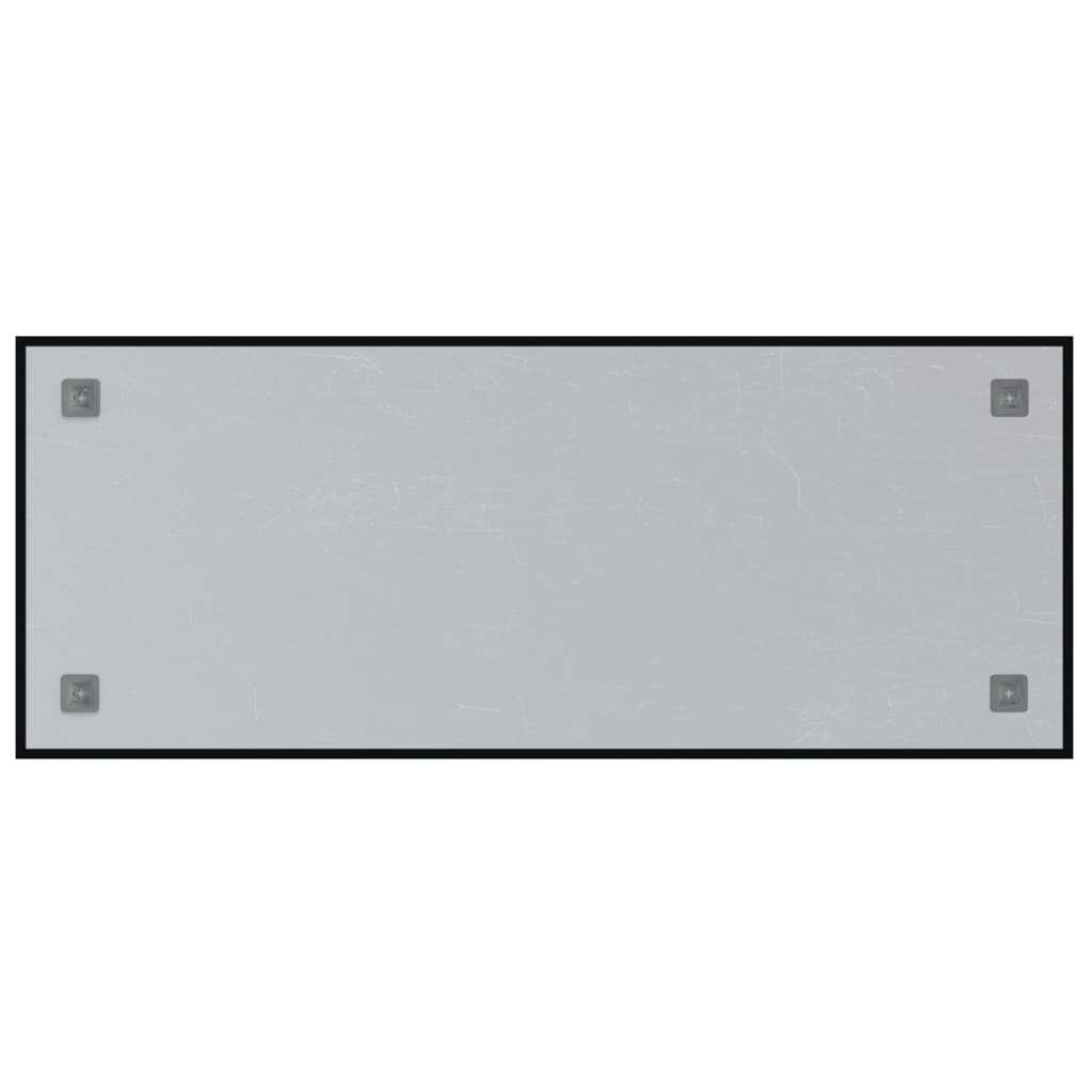 vidaXL Wall-mounted Magnetic Board Black 100x40 cm Tempered Glass