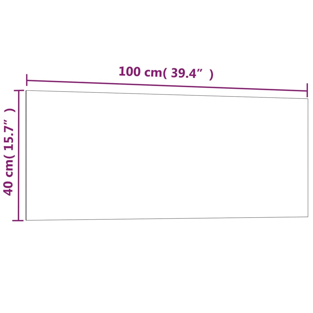 vidaXL Wall-mounted Magnetic Board Black 100x40 cm Tempered Glass