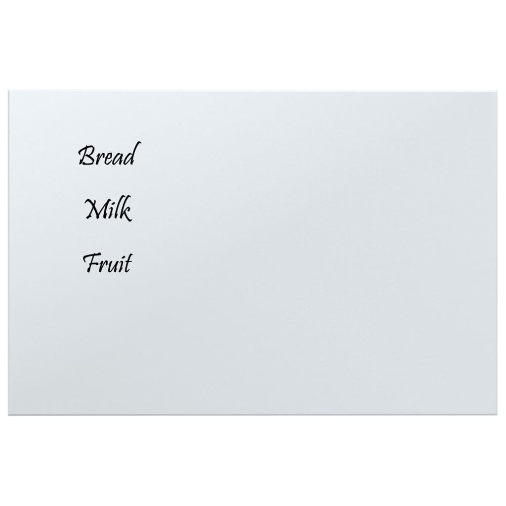 Wall-mounted Magnetic Board White 40x30 cm Tempered Glass