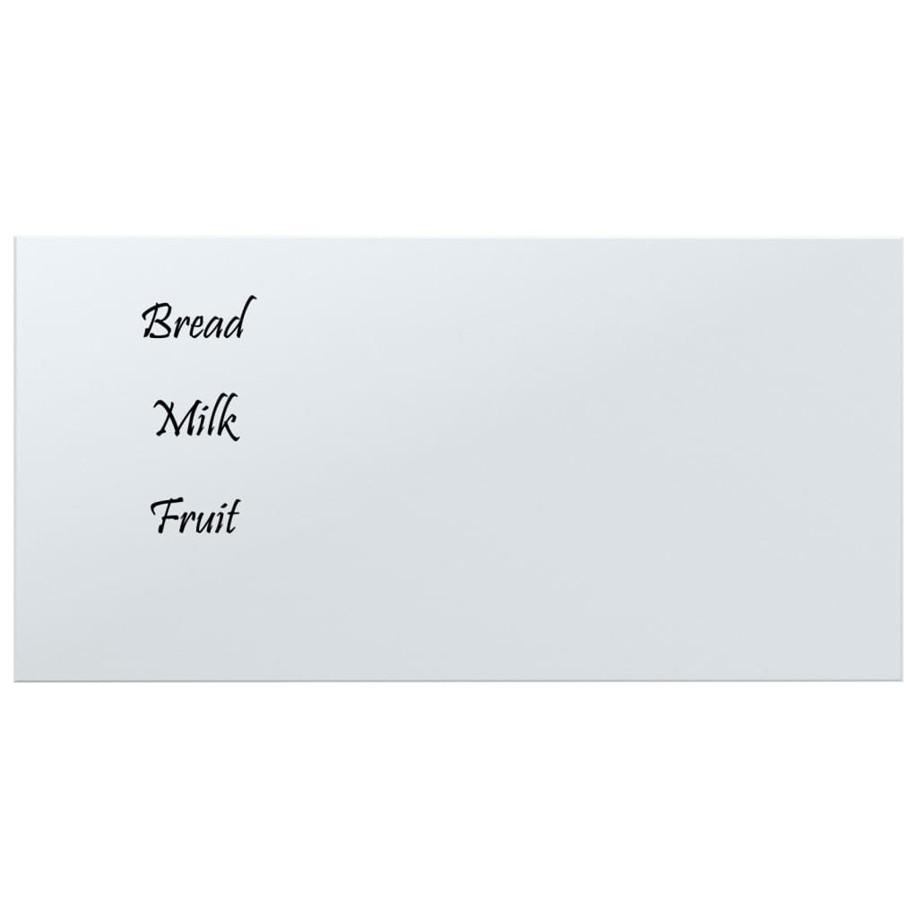 Wall-mounted Magnetic Board White 60x30 cm Tempered Glass