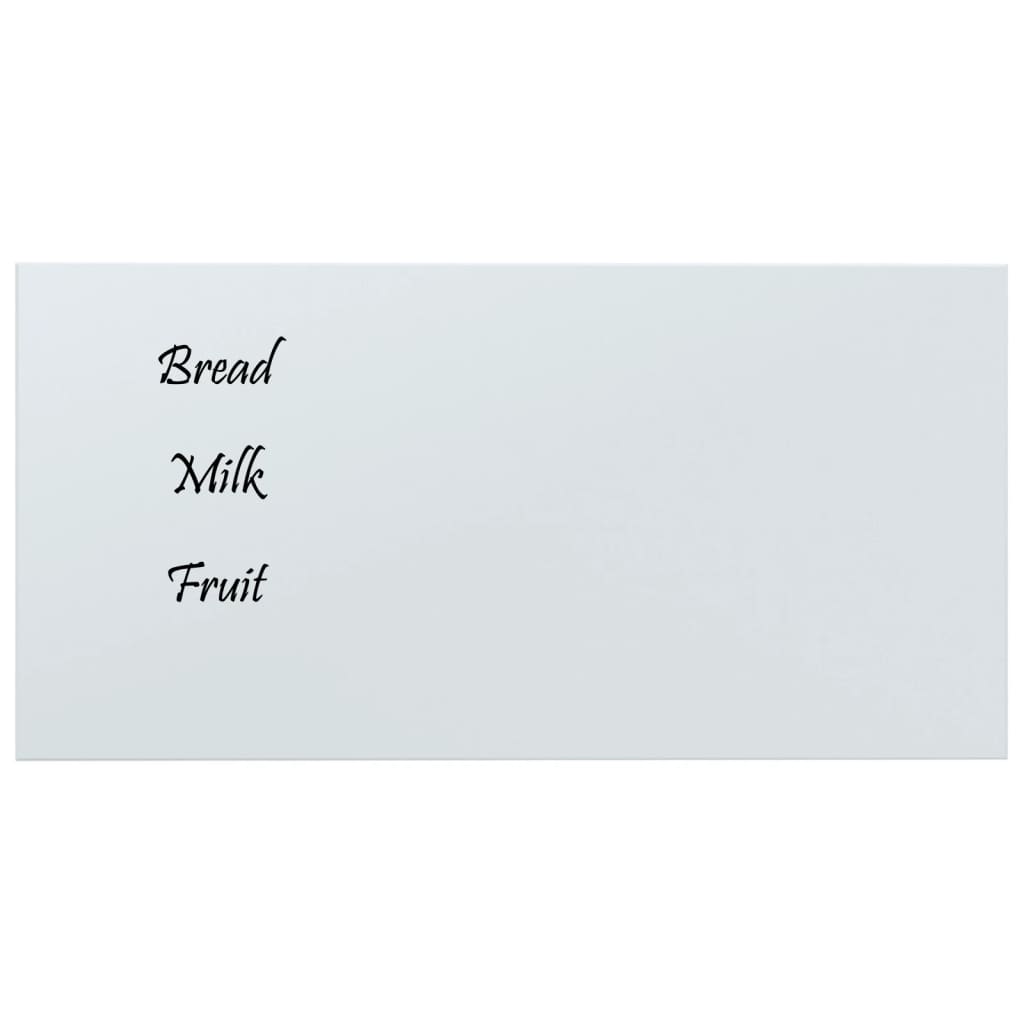 Wall-mounted Magnetic Board White 80x40 cm Tempered Glass