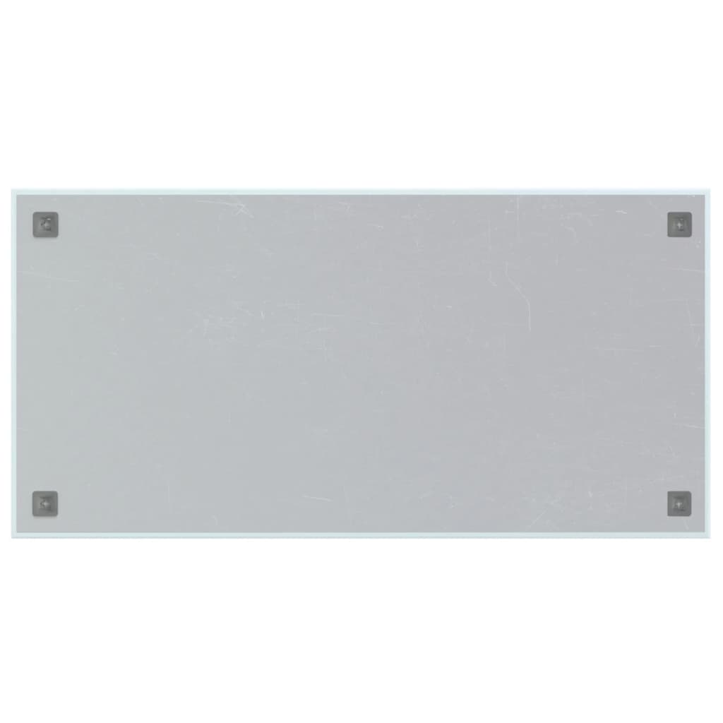 vidaXL Wall-mounted Magnetic Board White 100x50 cm Tempered Glass