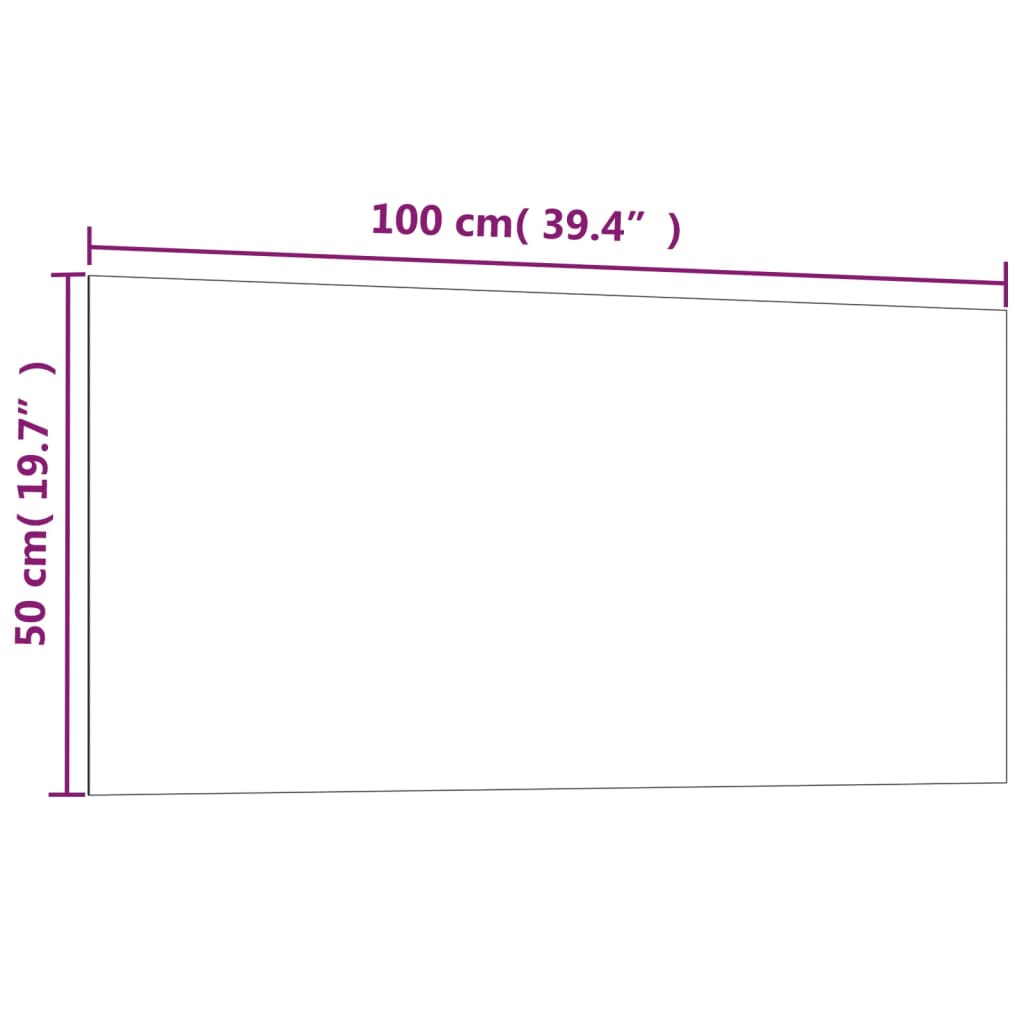 vidaXL Wall-mounted Magnetic Board White 100x50 cm Tempered Glass