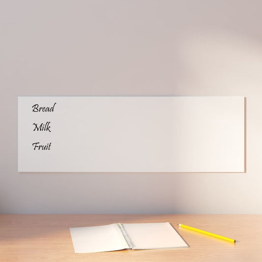 vidaXL Wall-mounted Magnetic Board White 60x20 cm Tempered Glass