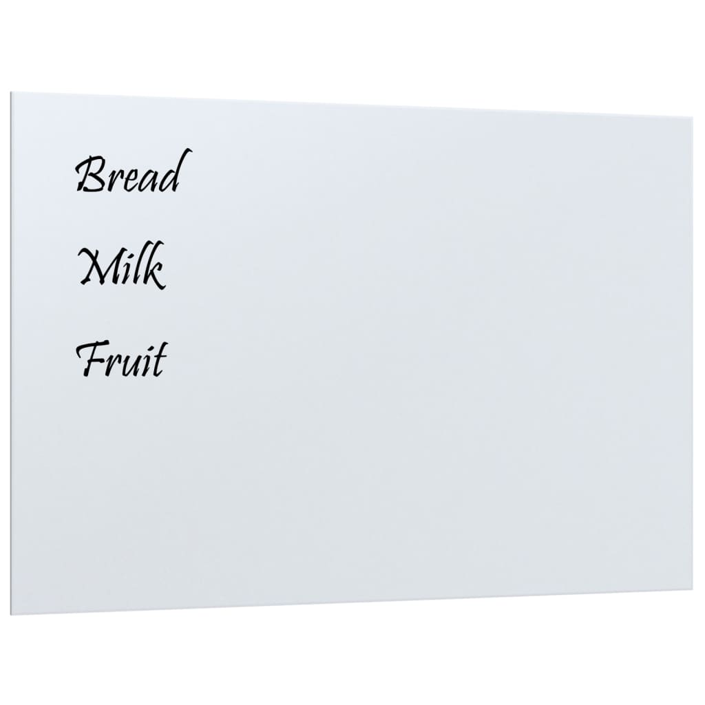 vidaXL Wall-mounted Magnetic Board White 60x40 cm Tempered Glass