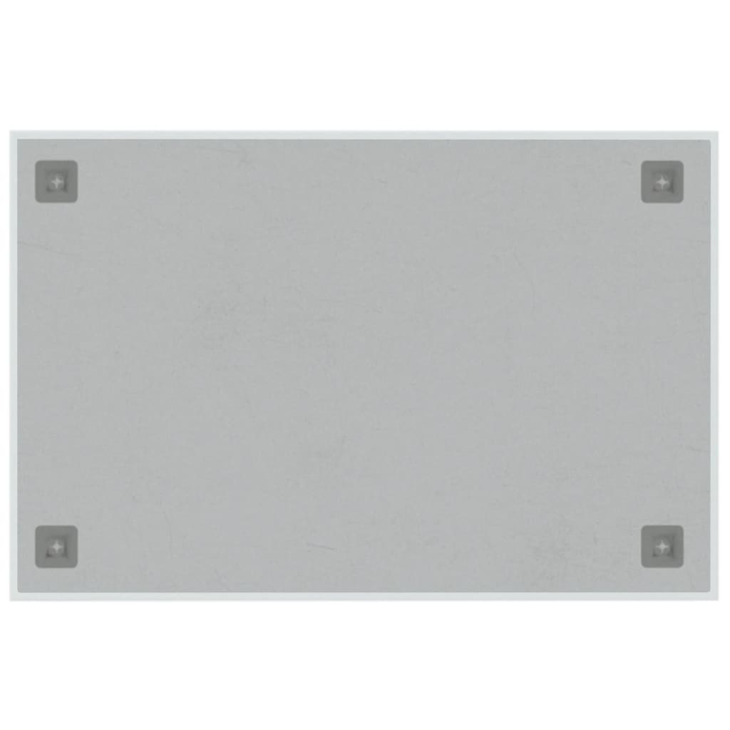 vidaXL Wall-mounted Magnetic Board White 60x40 cm Tempered Glass