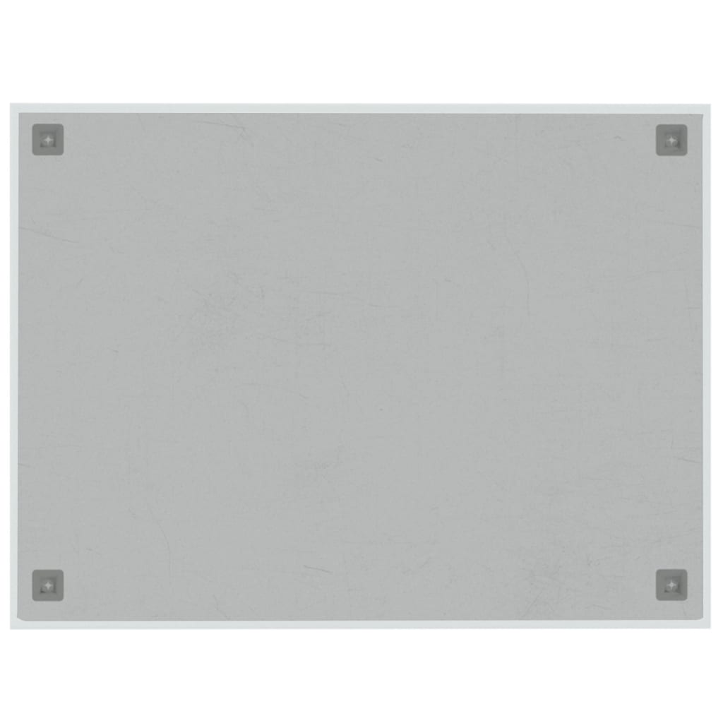 vidaXL Wall-mounted Magnetic Board White 80x60 cm Tempered Glass