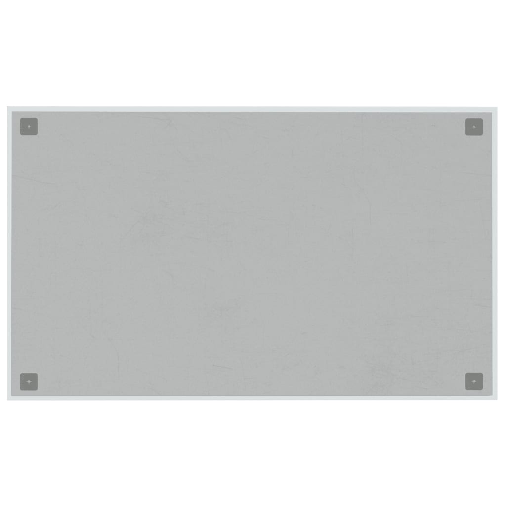 vidaXL Wall-mounted Magnetic Board White 100x60 cm Tempered Glass