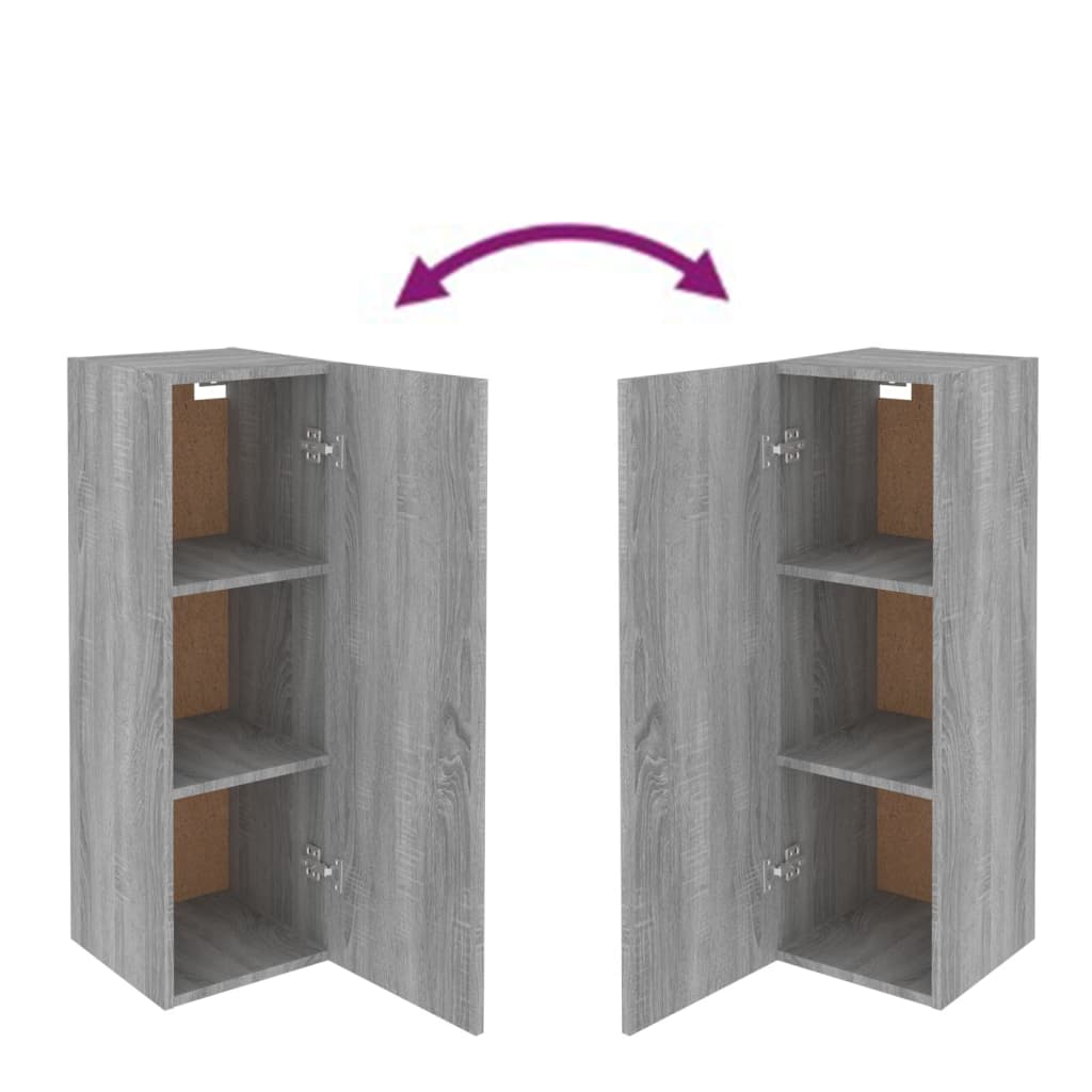 5 Piece TV Cabinet Set Grey Sonoma Engineered Wood