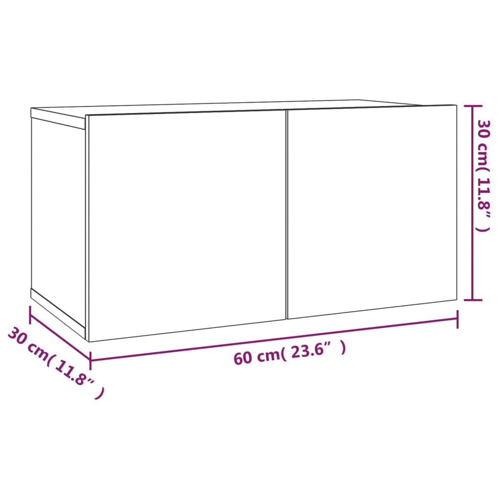 vidaXL 2 Piece TV Cabinet Set Grey Sonoma Engineered Wood