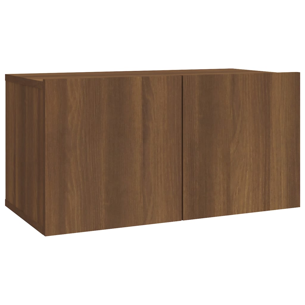 vidaXL 2 Piece TV Cabinet Set Brown Oak Engineered Wood