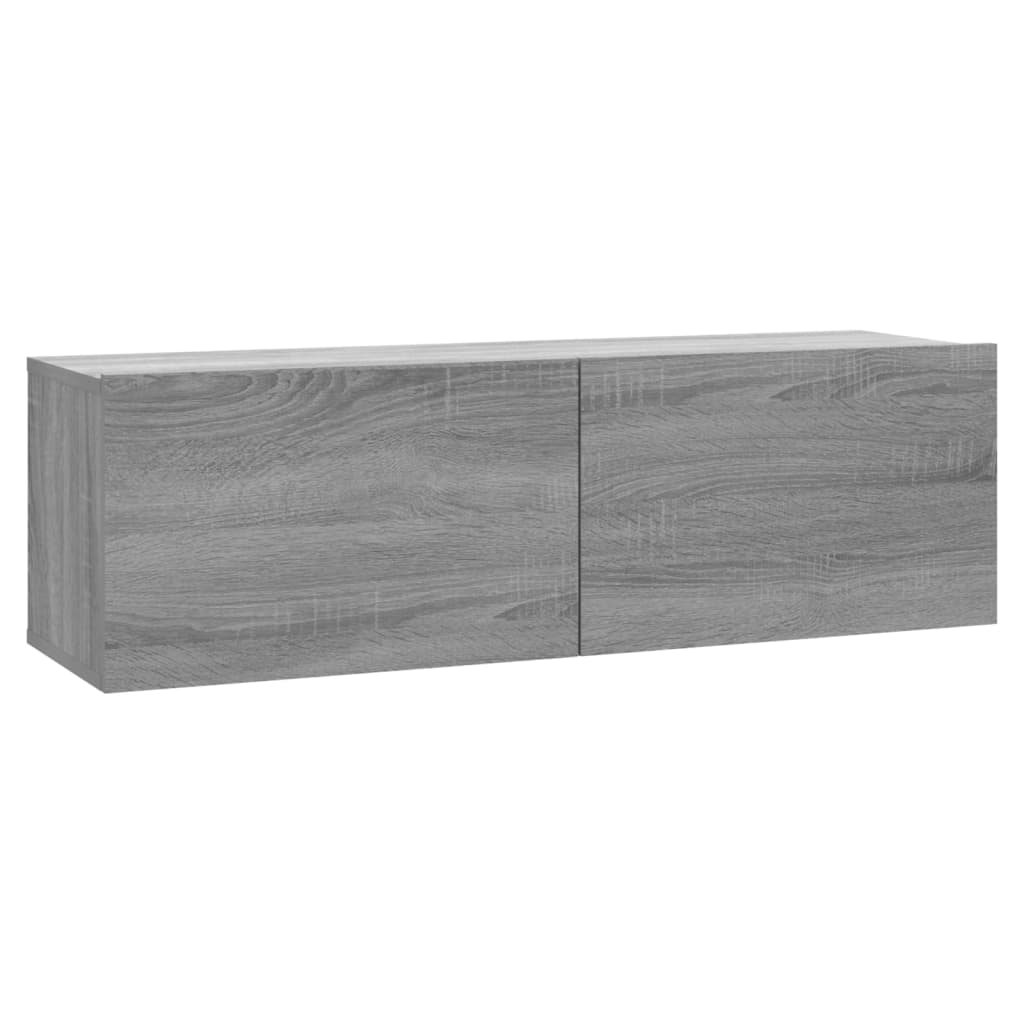 vidaXL Wall-mounted TV Cabinet Set Grey Sonoma Engineered Wood