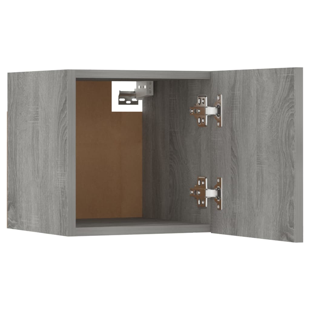 vidaXL Wall-mounted TV Cabinet Set Grey Sonoma Engineered Wood