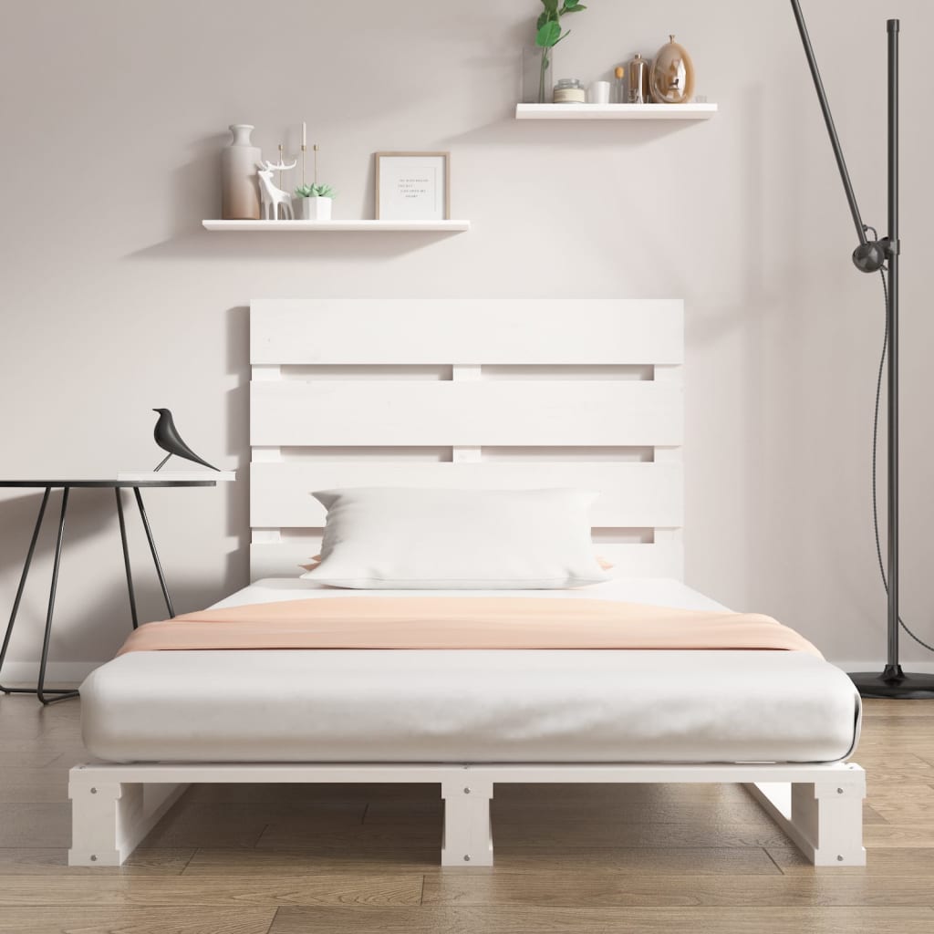 vidaXL Bed Frame without Mattress White 75x190 cm Small Single Solid Wood Pine