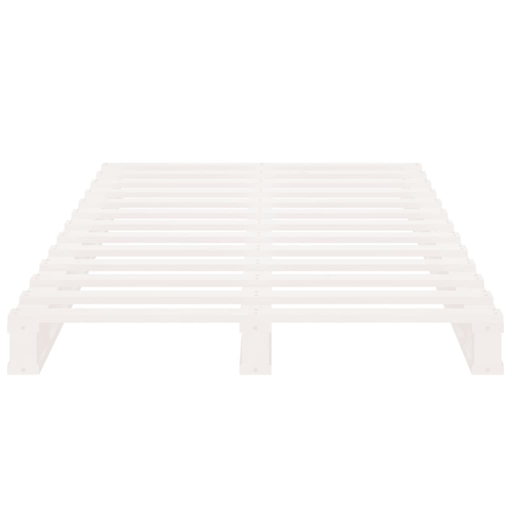 vidaXL Bed Frame without Mattress White 75x190 cm Small Single Solid Wood Pine