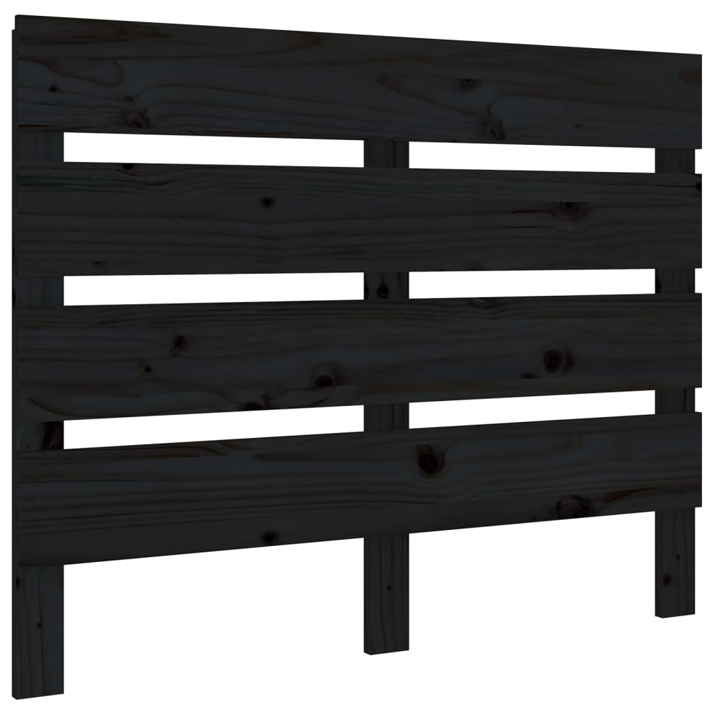 vidaXL Bed Frame without Mattress Black 75x190 cm Small Single Solid Wood Pine