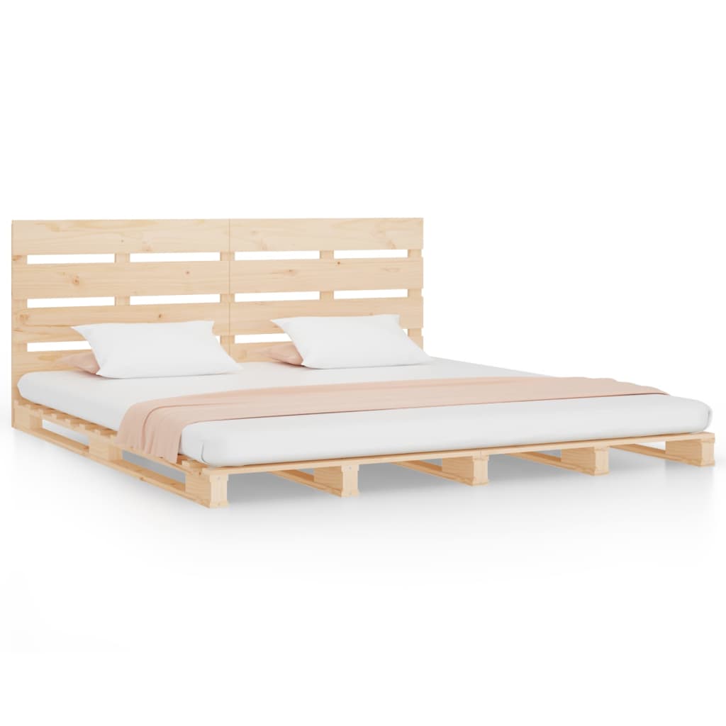 Bed Frame without Mattress 135x190 cm Double Solid Wood Pine
