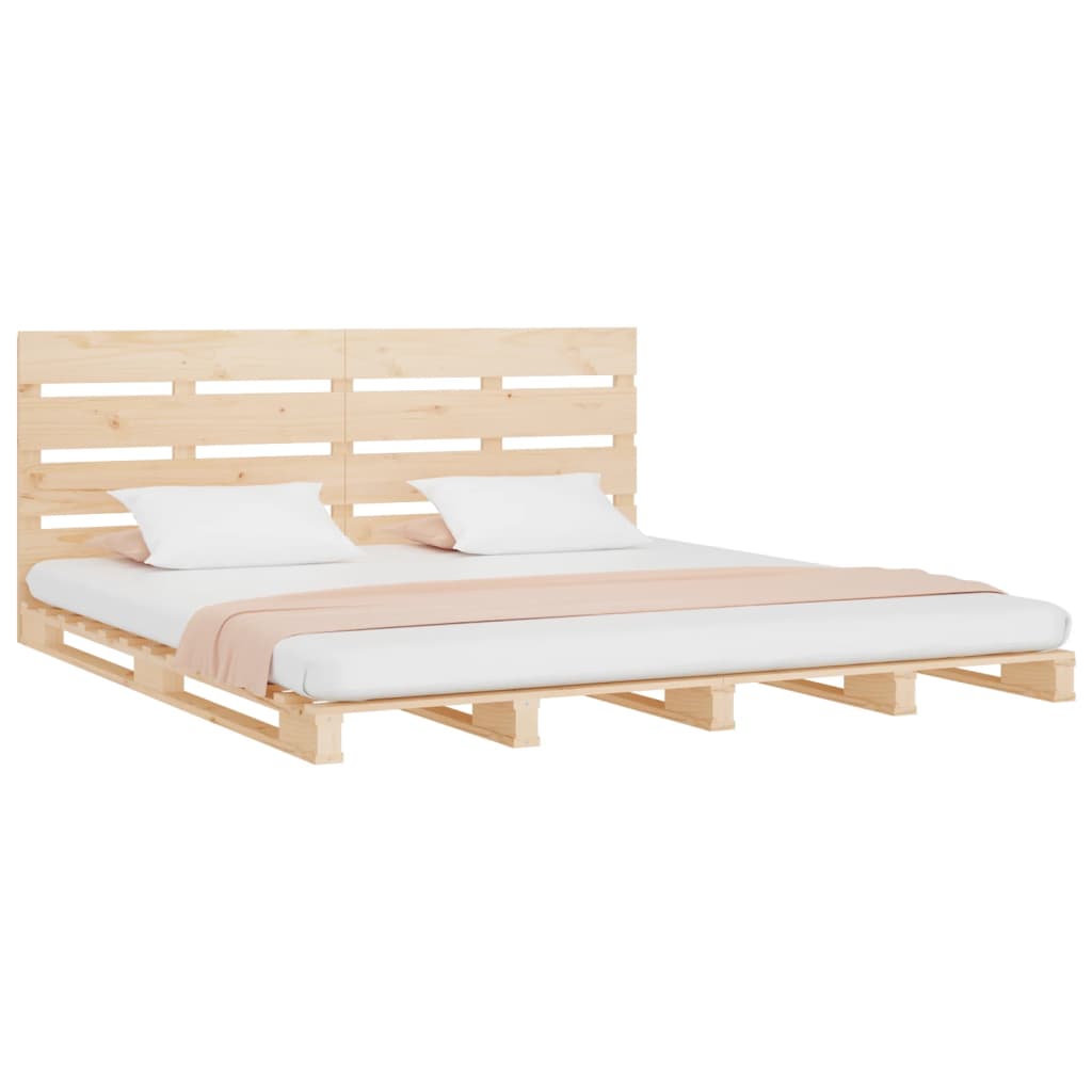 Bed Frame without Mattress 135x190 cm Double Solid Wood Pine
