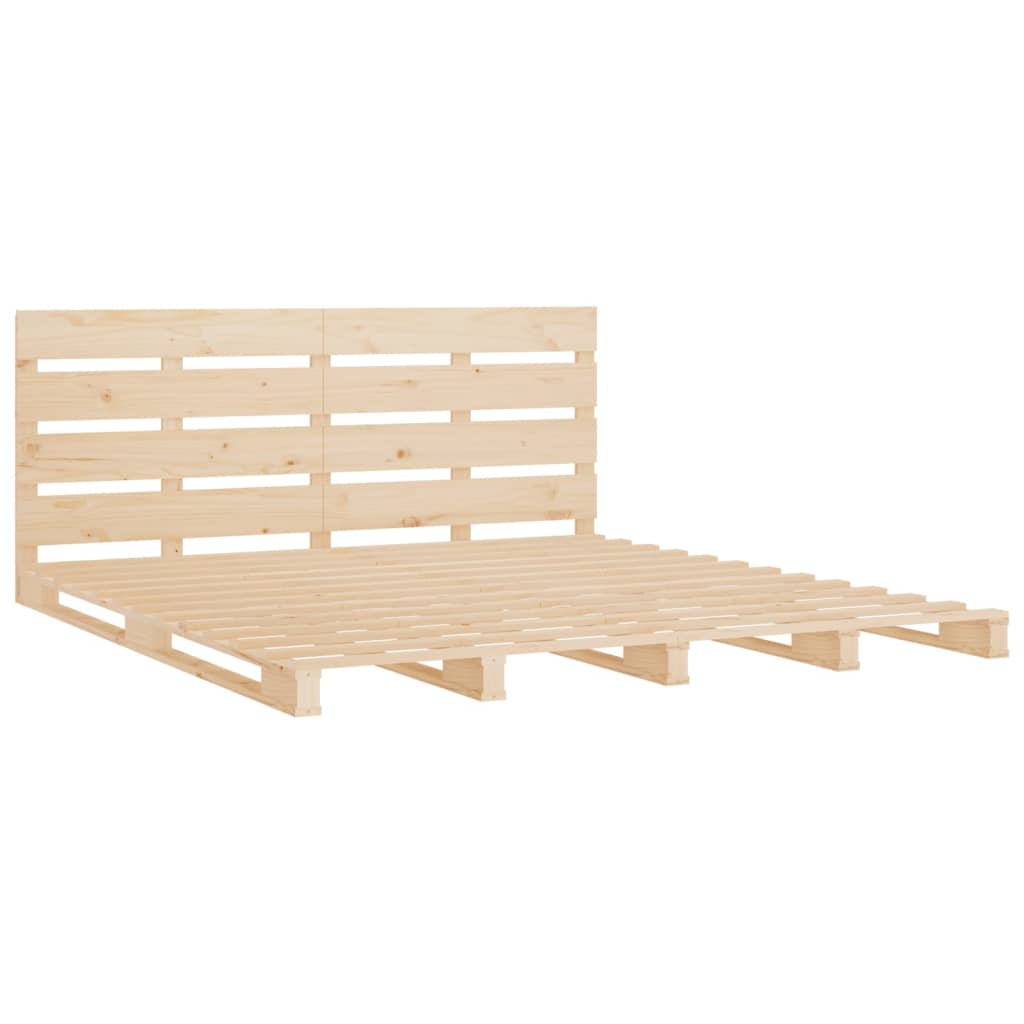 Bed Frame without Mattress 135x190 cm Double Solid Wood Pine