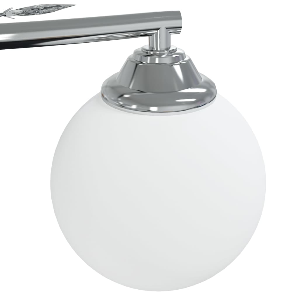 vidaXL Ceiling Lamp with Round Glass Shades for 4 G9 LED Lights