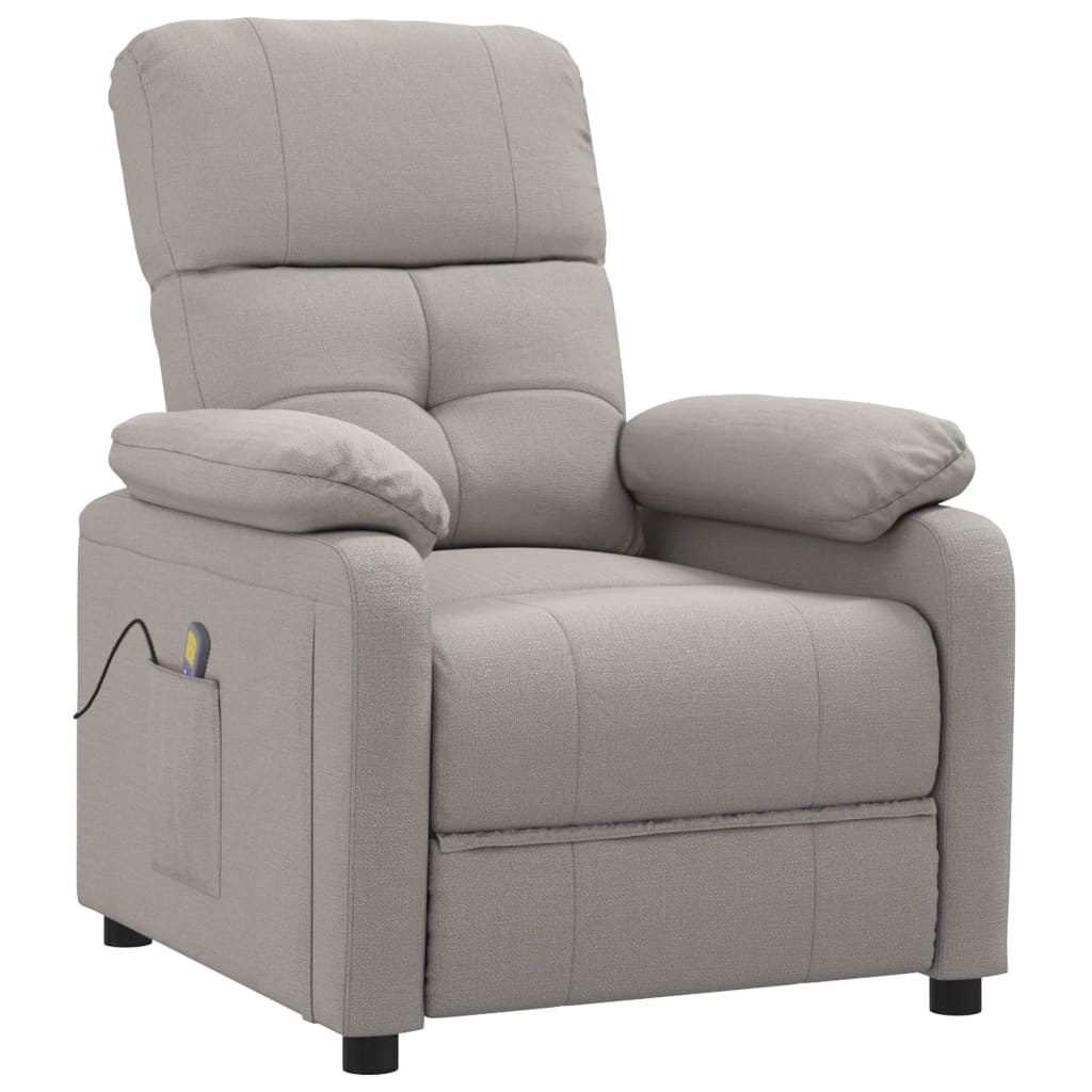 Massage Chair Taupe Fabric