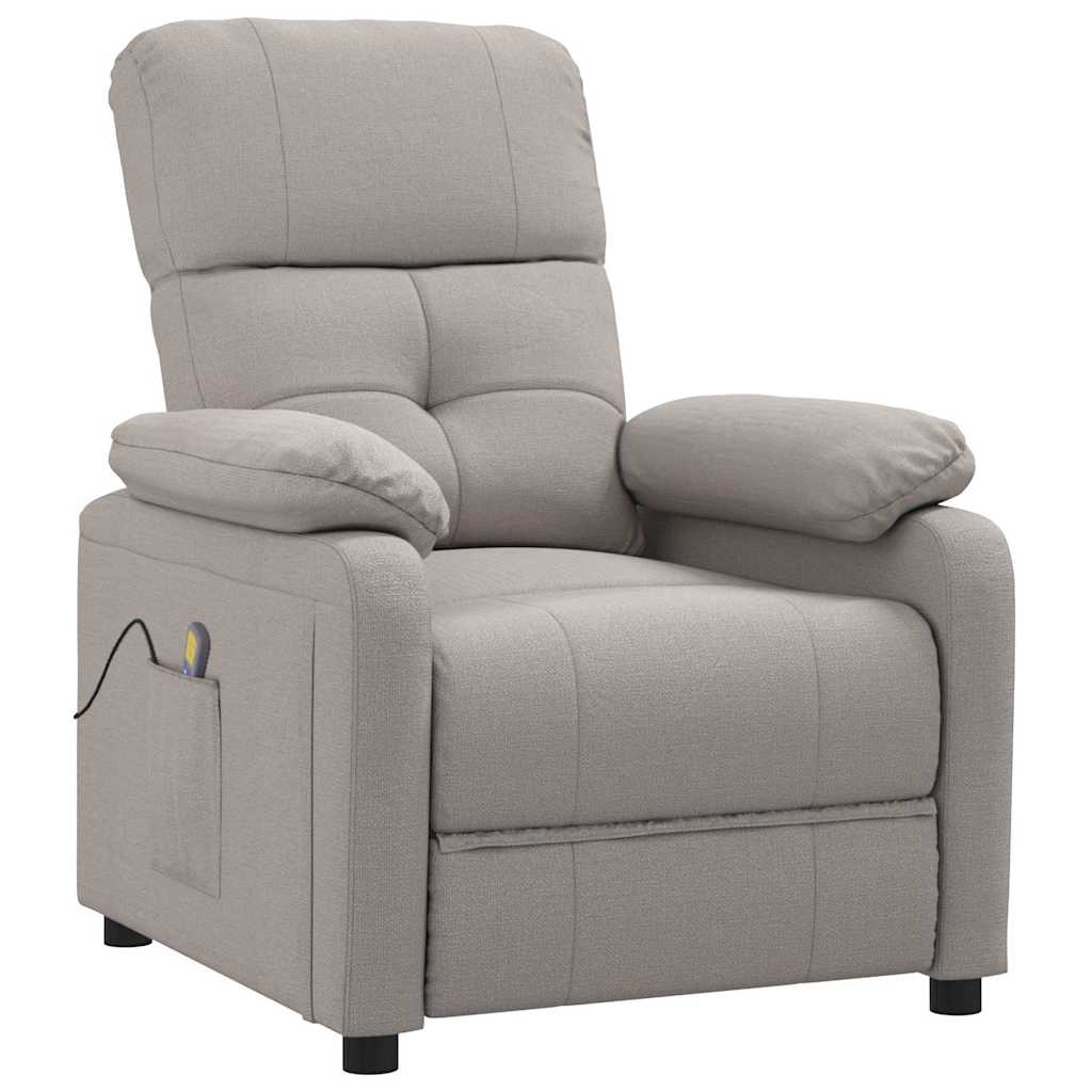 Massage Chair Taupe Fabric